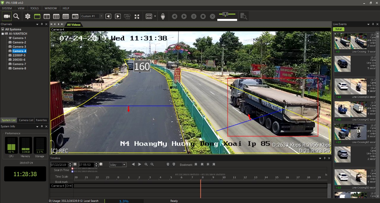 Phần mềm phân tích video iVMS có thể được sử dụng trong hệ thống giám sát giao thông để theo dõi và phân tích dữ liệu từ camera giao thông.